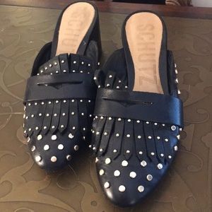 SCHUTZ black mules size 6
